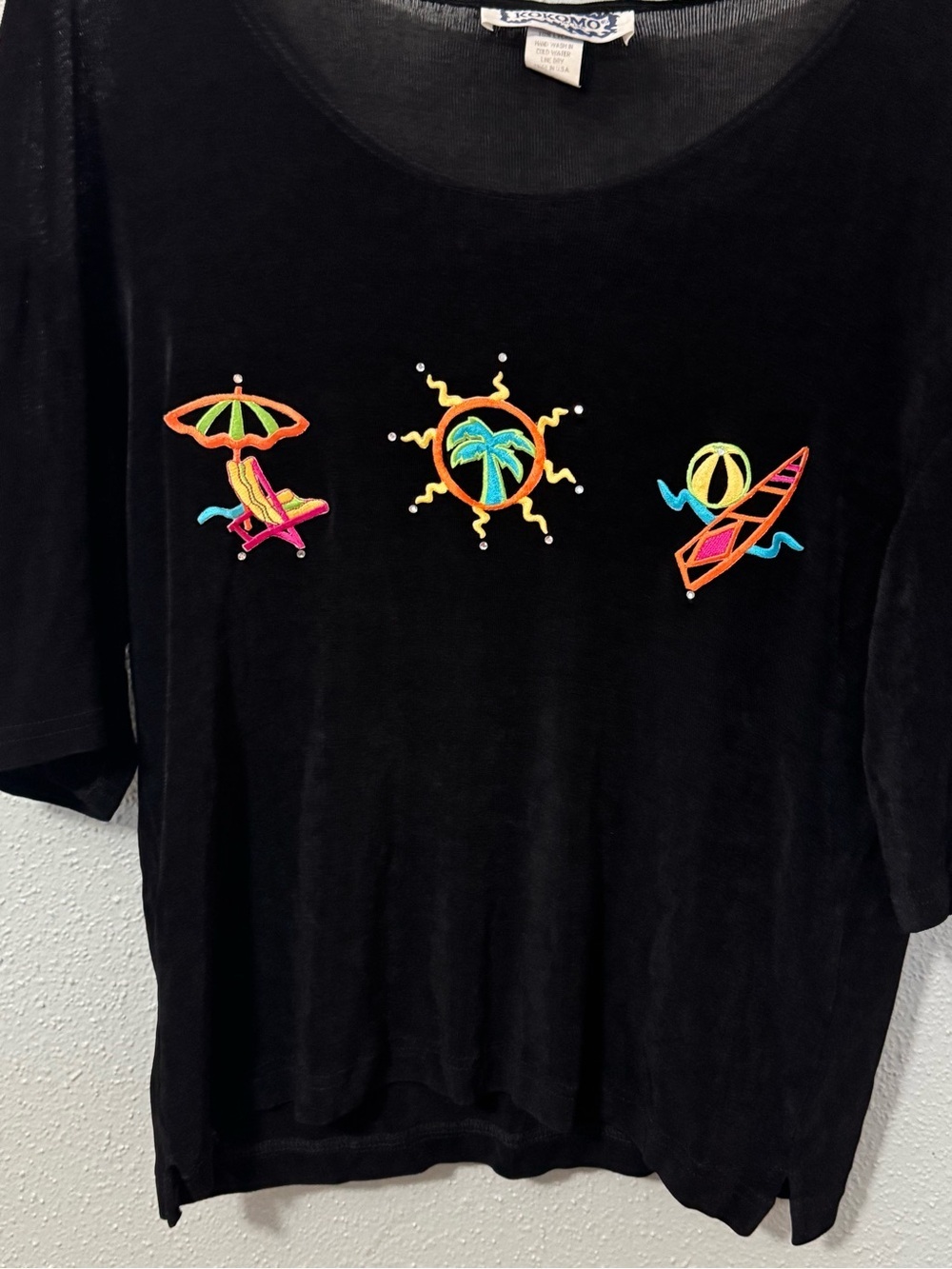 Vintage Kokomo Black Top | Made in USA | Size S - Picture 7 of 9